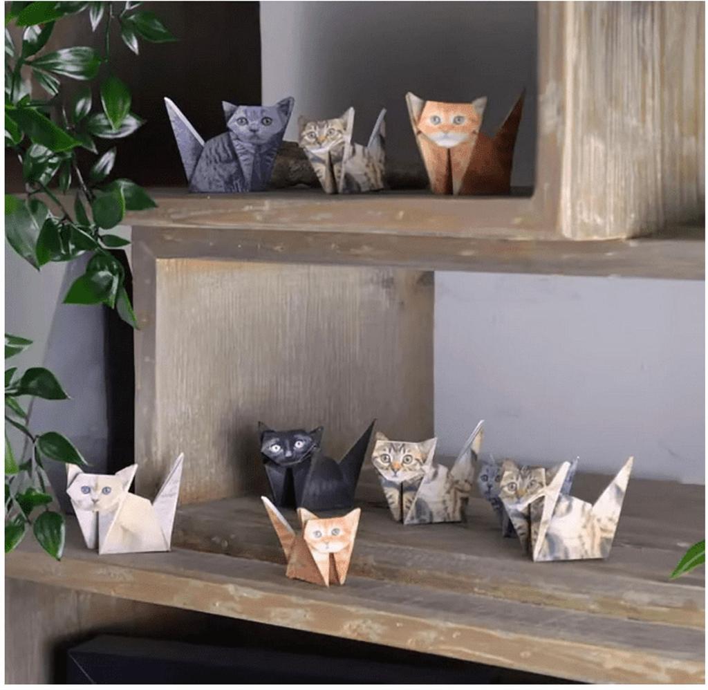 150/100/50 шт. Сделай сам Бумажные Кошки Собаки Динозавры Складные Животные Креативный Набор для Оригами Ручная Работа для Взрослых и Детей Милый Подарок