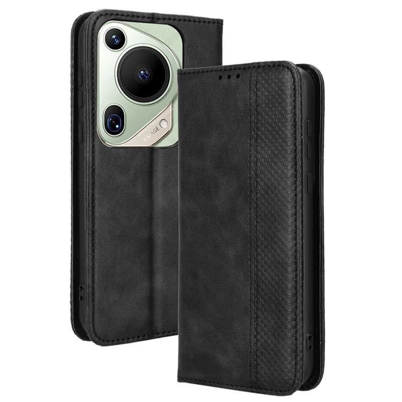 Flip Cover For Huawei Pura 70 Pro/Pura 70 Pro+/Pura 70 Ultra Leather Case [Flip Vintage Leather] Shockproof Durable Retro Phone Case