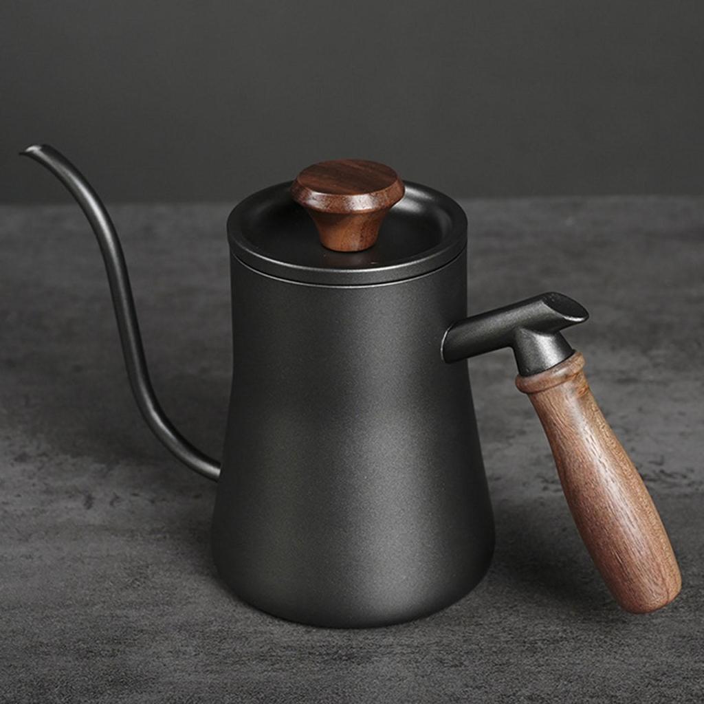 550ml Hand Punch Coffee Pot With Lid Drip Gooseneck Long Mouth Coffee Kettle Multifunctional Coffee Maker Coffee Accessories