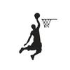 Наклейка на стену, обои для баскетболиста, дриблинга, удобные современные аксессуары для дома, украшение двери, художественные наклейки