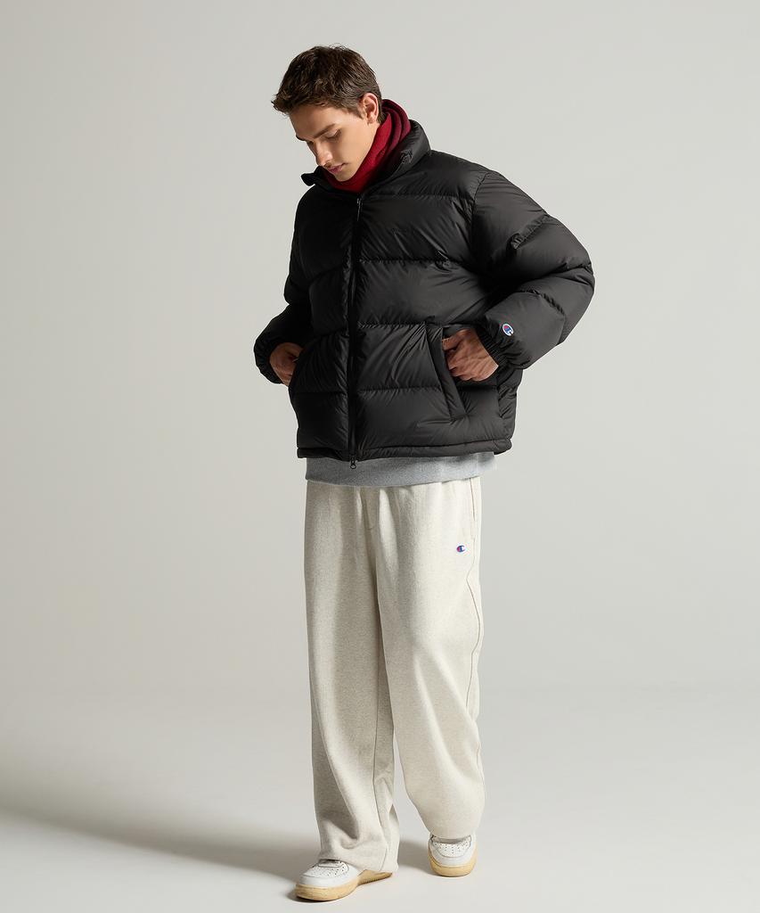 CHAMPION C-Logo Wide Fit Sweat Jogger Pants Oatmeal