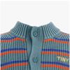 Tiny Cotton Aw24 276 P13  Stripes Mockneck Cardigan  Striped Kids Cardigan