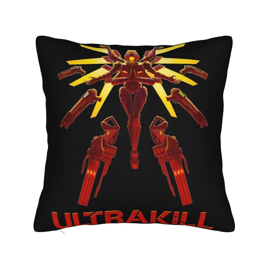 Подушки с принтом из видеоигры Ultrakill Наволочки Чехлы для подушек Теплый декор для гостиной На молнии Разные размеры