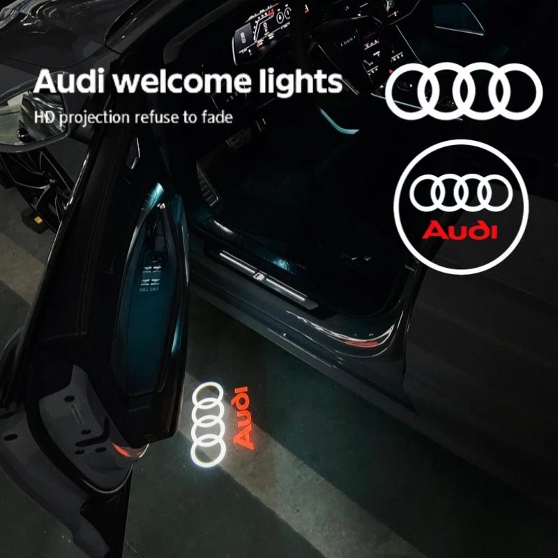 Для Audi 8L Автомобильные световые проекторы в двери для Audi A1 A3 8P 8V A4 A5 A6 A7 A8 Q3 Q5 Q7 Q8 Sline TT Проектор логотипа Лампа призрачной тени Аксессуары