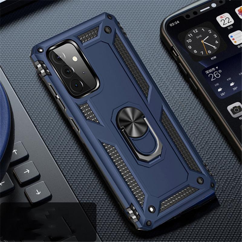 Роскошный противоударный защитный чехол с кольцом для Samsung Galaxy A53 A33 A23 A22 A12 S22 Ultra S21 Plus Redmi Note 11 10A 10C iPhone 13 12 11 Pro Max Чехол-подставка