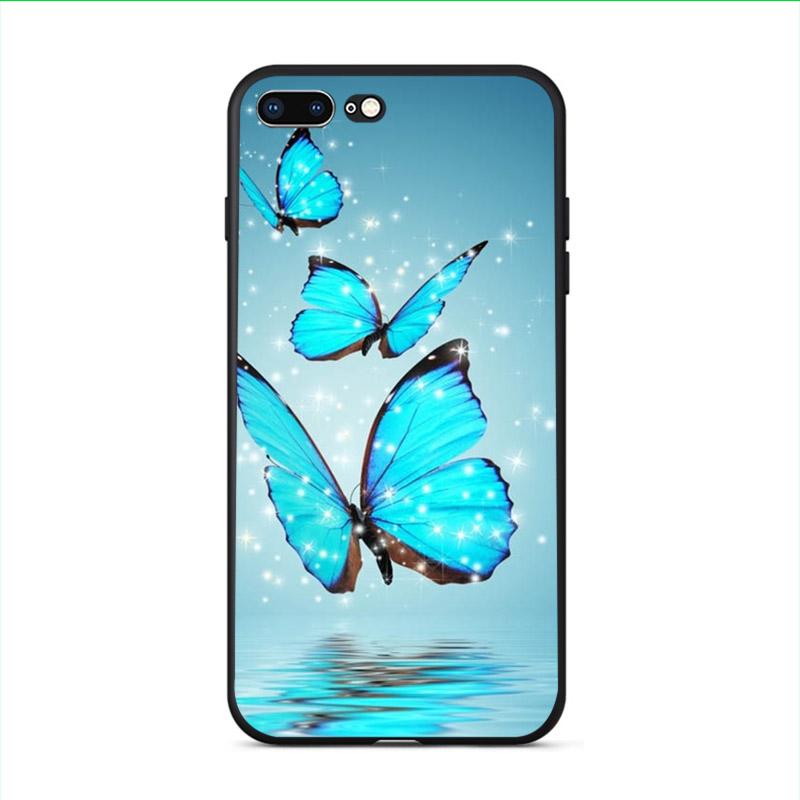 Милый чехол для телефона с бабочкой для iphone 11 11Pro Max, черный чехол из ТПУ, мягкие чехлы из ТПУ XR XS MAX X 7 8 6 6s plus 5 5S SE 2020, чехол Fundas