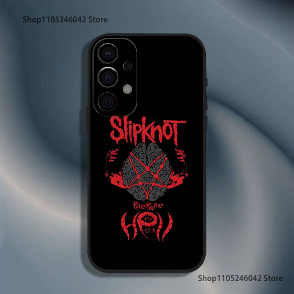 Чехол для телефона Band S-SlipknotS Psychosocial для Samsung S25, S24, S21, S22, S23, S30, Ultra, S20, Plus, Fe, Lite, 5G Черный