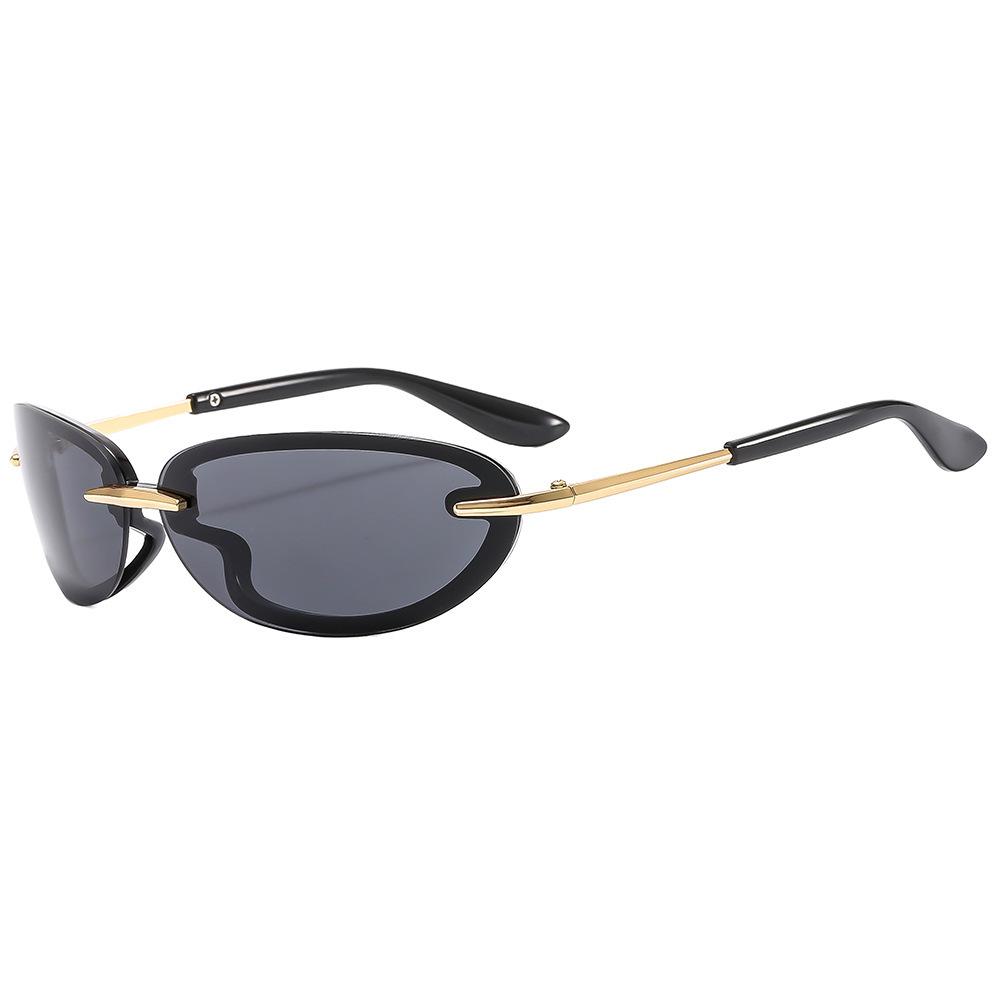 Солнцезащитные очки в стиле ретро-овал в гонконгском стиле, уличная фотография, отпуск, солнцезащитные очки с отделкой, женские очки