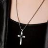 Hollow Necklace Hip Hop Amulet Jewelry Religious Christian Fashion Design 1PC Men Cross Pendant Simple Stainless Steel Women Delicate Jewelry