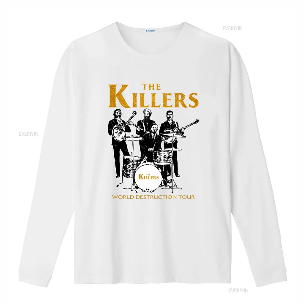 The Killers Alt Rock Band World Destruction Tour Brandon Flowers T Shirt S 234Xl SG417 vintage Washed Casual streetwear