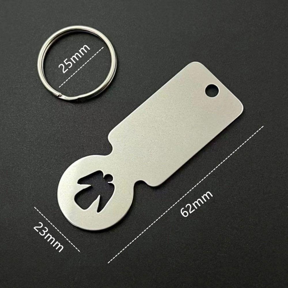 Removable Shopping Trolley Tokens Stainless Steel Shopping Carts Key Release Key Keychains