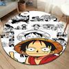Ковер круглый с изображением Манки Д. Луффи из One Piece, ковер для гостиной, спальни, дивана, игровой комнаты, нескользящий коврик
