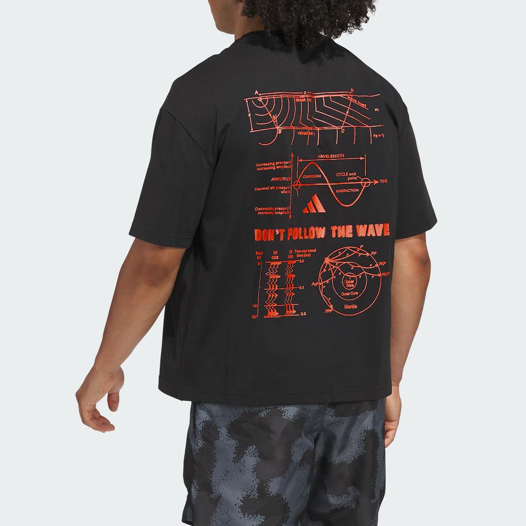 adidas X Коллаборация Энтони Эдвардса SS25 Свободный крой Круглый вырез Спортивная футболка с коротким рукавом Мужские топы JW2930