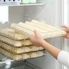 Rectangular Dumpling Tray Large Capacity Dumpling Box Practical Dumpling Cover Plate  Refrigerator