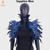 Shoulder Wrap Collar Halloween Party Scarf Cosplay Props Gothic Natural Feather Cape Shawl