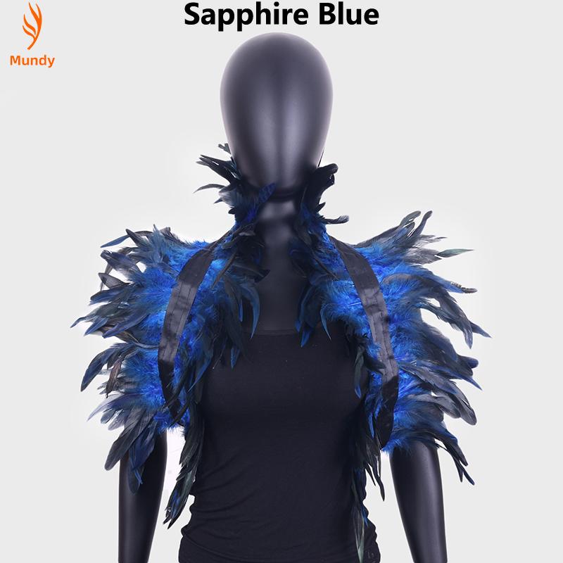 Shoulder Wrap Collar Halloween Party Scarf Cosplay Props Gothic Natural Feather Cape Shawl