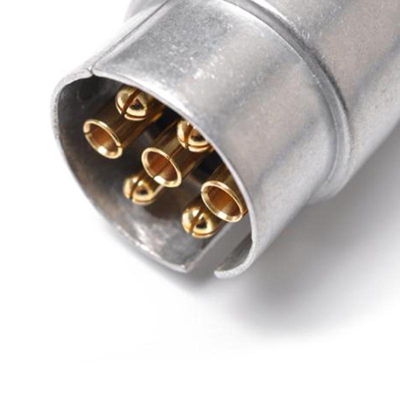 7-контактный металлический разъем для прицепа, фаркоп, гнездо для буксировочных фонарей, автомобиль, фургон, караван 12 В Apm