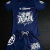 2026 Black Jiu Jitsu Training T-Shirt Shorts Set Mens Breathable Martial Arts Sports Outfit