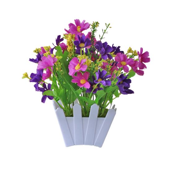 Красивый искусственный бонсай без увядающей маргариты, имитирующий орнамент в горшке