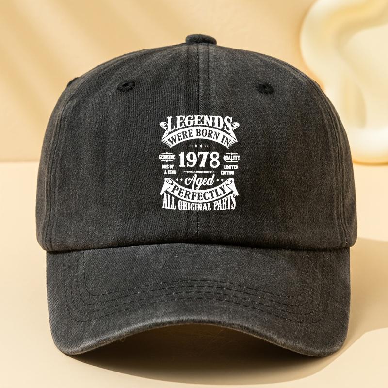 LEGENDS Print Baseball Cap Unisex Fashion Versatile Hat Classic Retro Washed Outdoor Lightweight Curved Brim Cap Trucker