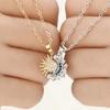 Stainless Steel Magnetic Couple Necklace 2Pcs Set Sun Moon Pendant Necklace  for Women Men