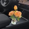 Романтический букет-освежитель воздуха для автомобиля, искусственная роза с жемчужиной, подходит для подстаканника, автомобильная ваза, украшение салона автомобиля
