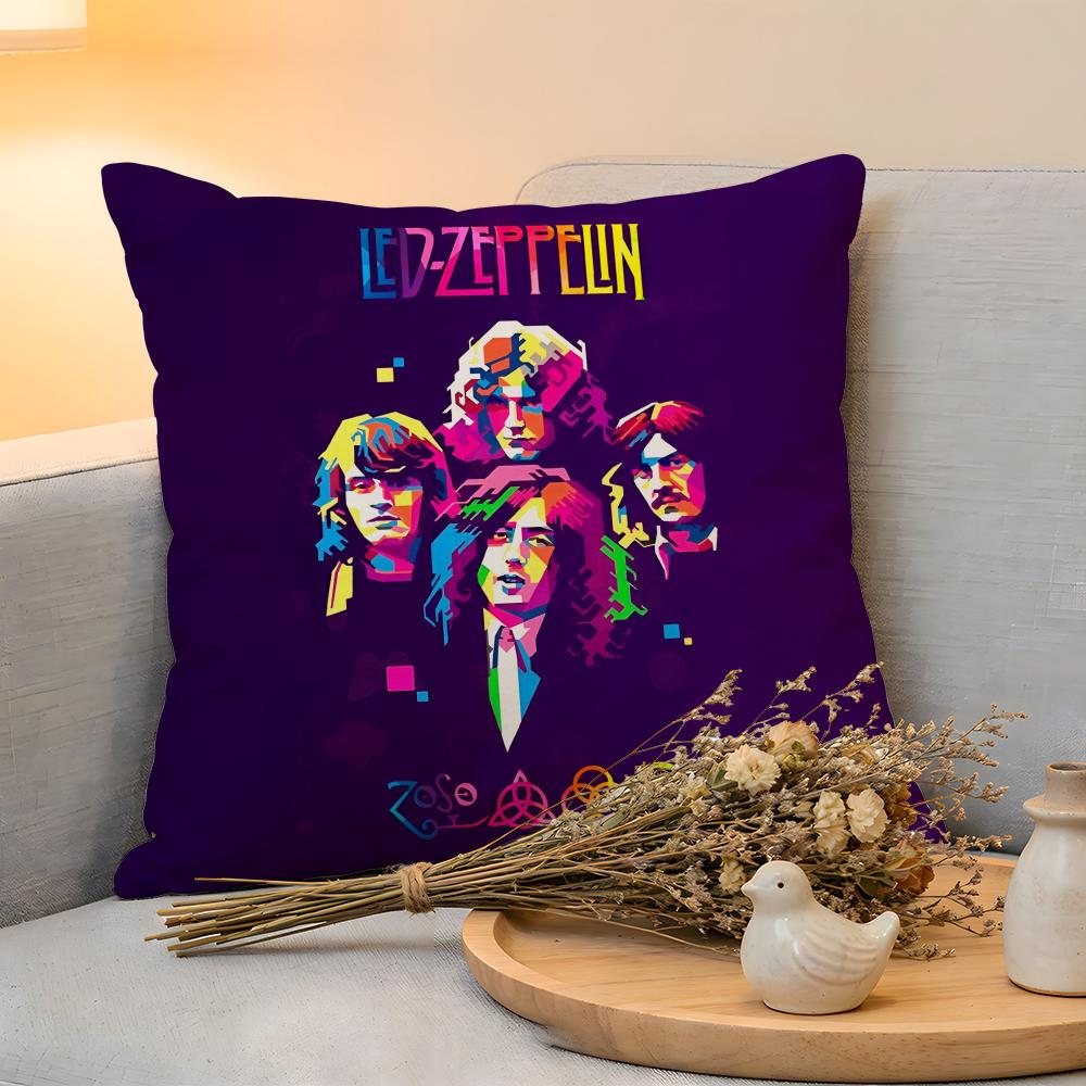 Cushion Cover Linen SkinFriendly Soft Decorative Case For Sofa Home Decor Rock Band LLed Zeppelin Pillow cover