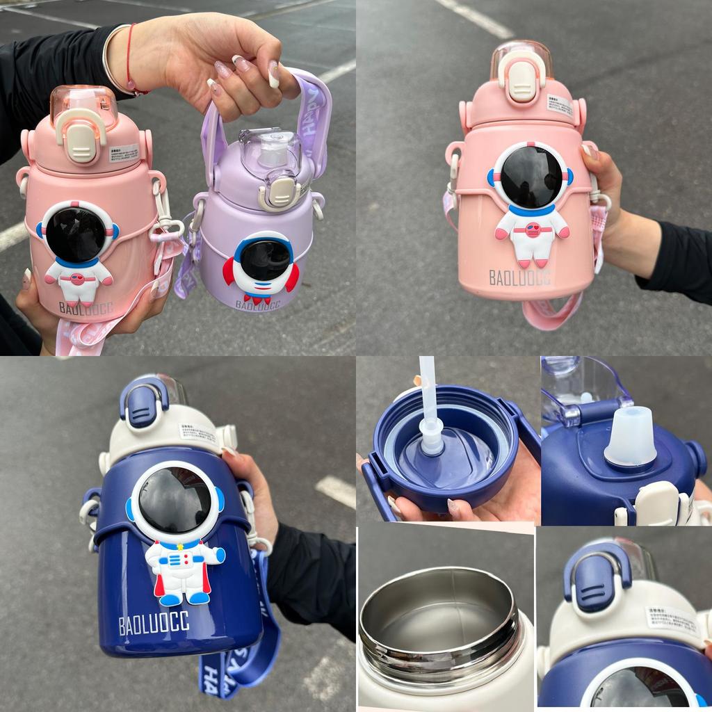 Hseen 2023 Новая детская термокружка Милая мультяшная кружка-поильник из нержавеющей стали объемом 850 мл