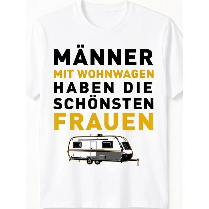 Men with Caravan Have The Most Beautiful Women Camping T-shirt, Black