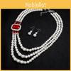 Bridal Accessory Rhinestone Embellished Pearl Necklace For Wedding Decor Dress