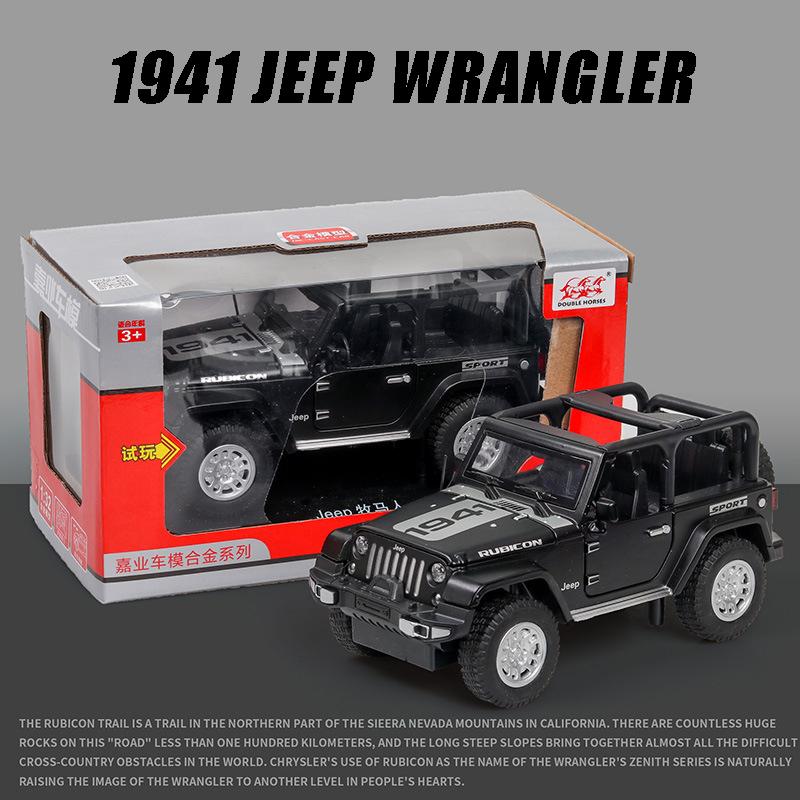 Масштаб 1/32 Модель автомобиля Jeep Wrangler Rubicon из сплава Литой металлический игрушечный внедорожник Модель автомобиля Миниатюрная модель автомобиля Подарок для детей