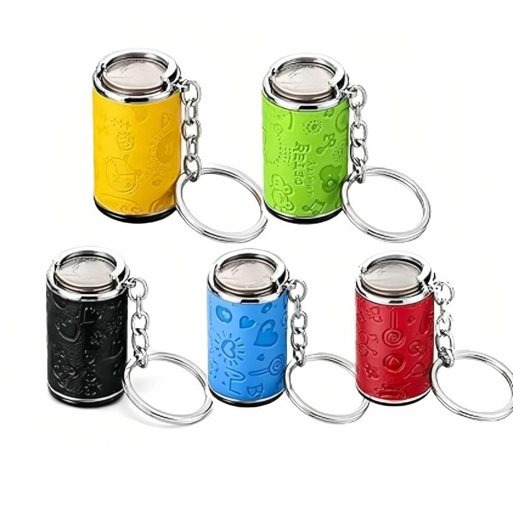 with Snap Closure Coin-holding Jar Keychain Press-type Coin Holder for Supermarket Cashier