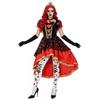 Alice In Wonderland Queen Of Hearts Costume Dress Set Women Cosplay Party Outfit