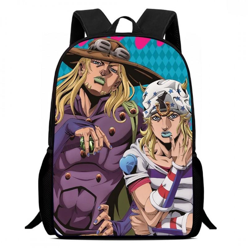 JoJos Bizarre Adventure Cartoon Kids Backpack School Lightweight Ergonomic Double Strap Bag With Printed Design Grades