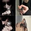 2 PCS Adjustable Rings Open Rings Spiders Shape Opening Adjustable Rings Finger Open Rings Gift for Wife Women Girlfriend