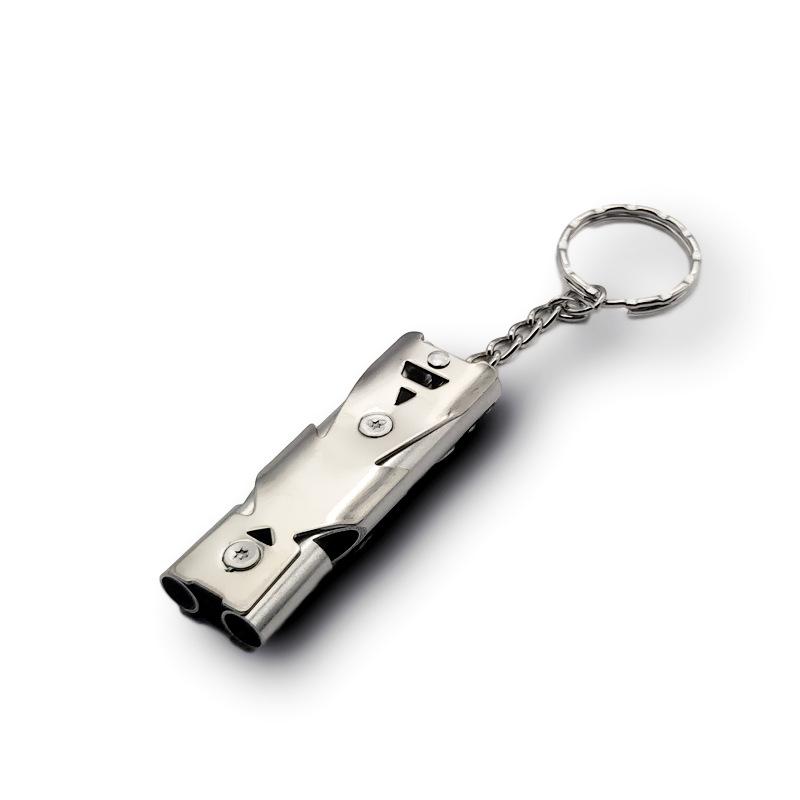 In-Stock Stainless Steel Dual-Tube High-Frequency Survival Whistle