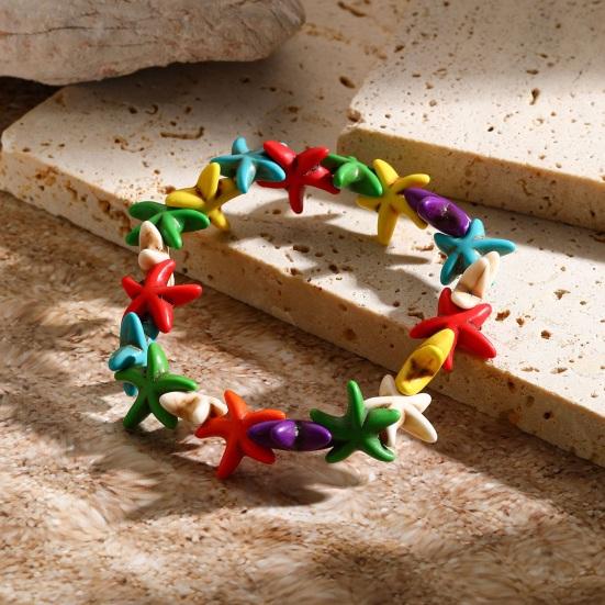 Women Shell Bracelet Starfish Pendant Braided Adjustable Tassel Beads Bohemian Style Vacation Beach Bracelet Lady Jewelry