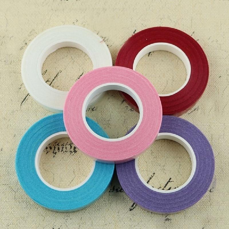 12 мм самоклеящаяся зеленая бумажная лента с цветочным узором для гирлянды, венков, сделай сам, искусственный шелковый цветок