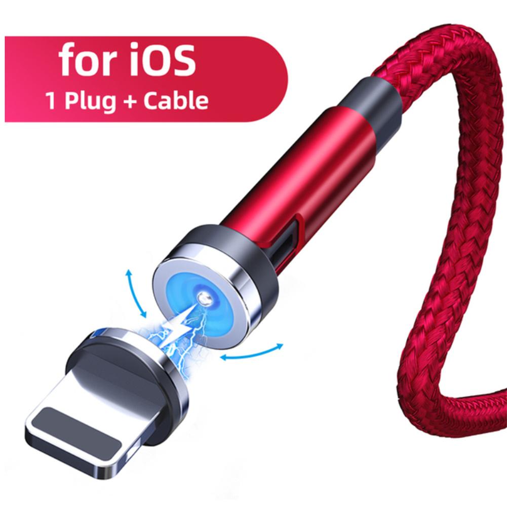 540-degree Rotate Magnetic Cable Led Indicator Light Fast Charging Cable Compatible For Ios / Android Micro / Type-c
