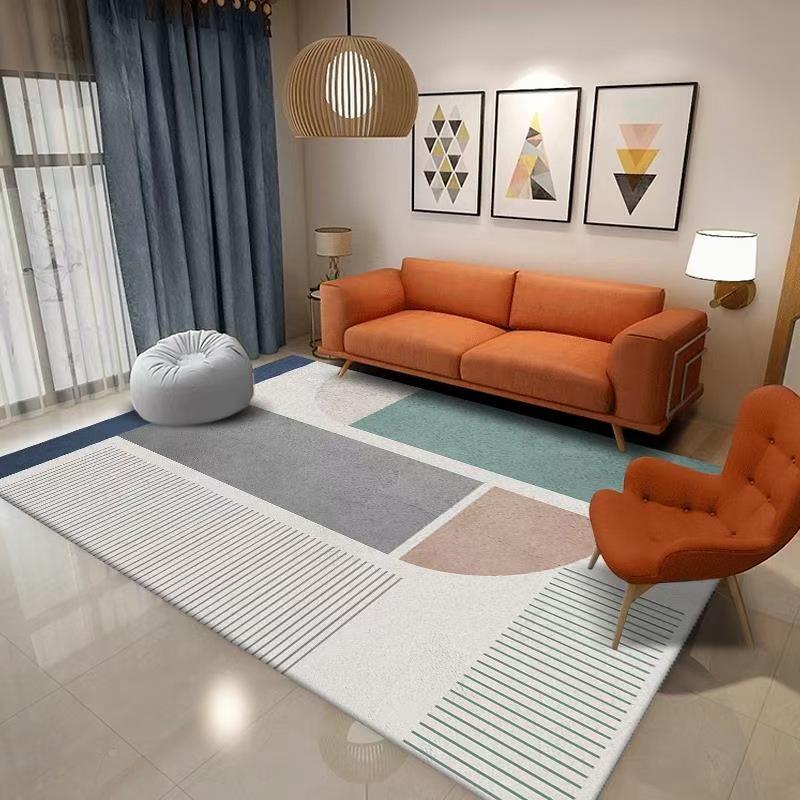 Nordic Light Luxury Modern Large Area Living Room Carpet for Sofa and Coffee Table