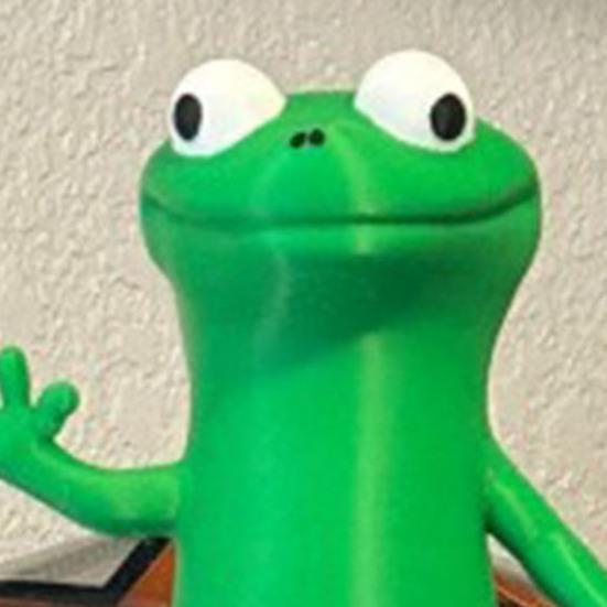 Забавная фигурка ящерицы-мема, 3D-печатное украшение ящерицы, стоящая мультяшная скульптура ящерицы для дома