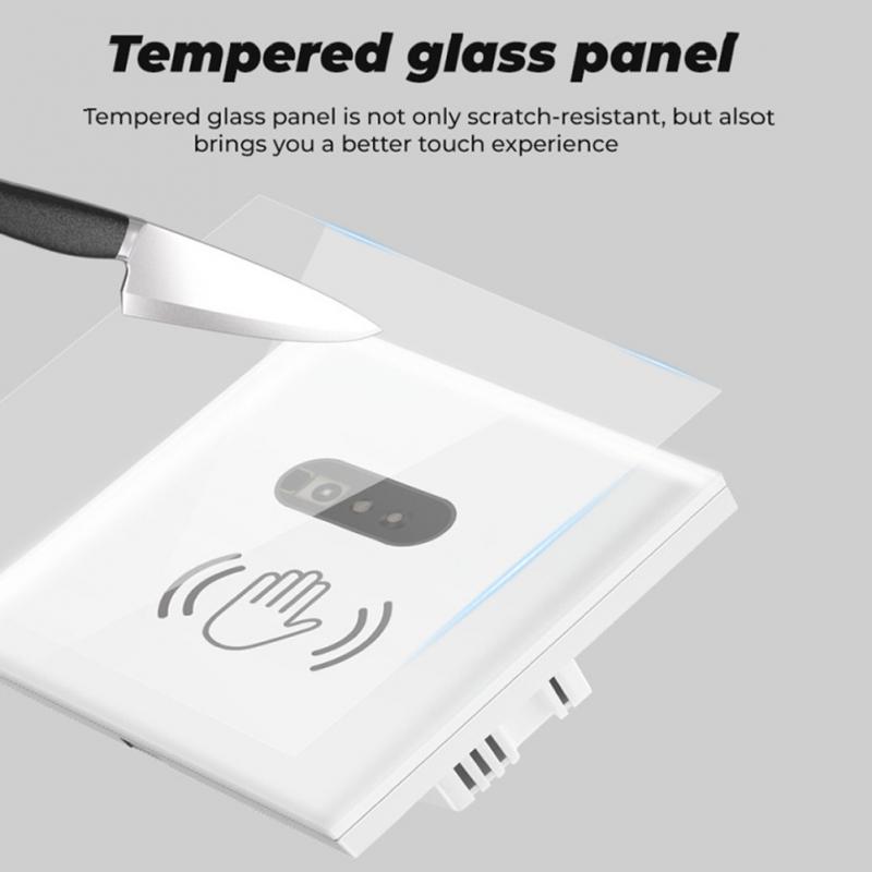 CORUI Умный настенный выключатель света Стеклянная панель Инфракрасный индукционный выключатель человеческого тела Прерыватель для умного дома Inteligente Switch