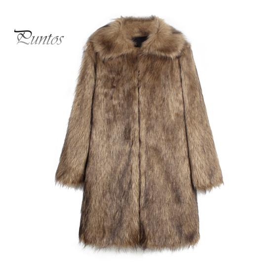 Мужское длинное пальто из искусственного меха с отворотом и длинным рукавом, ветрозащитное пальто с открытым передом, утолщенное теплое пальто из искусственного меха