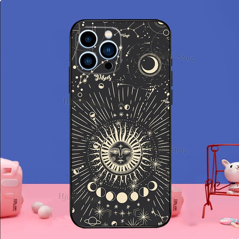 Лунное Полнолуние Колдовская Тайна Тотем Чехол Для iPhone 16 15 13 11 12 14 Pro Max XS XR X Plus 13 mini Мягкий Чехол Fundas Capa Оболочка