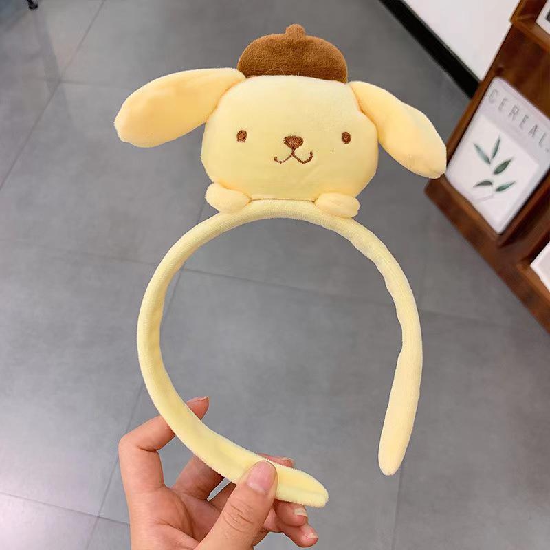 Мультяшная повязка для умывания Sanrio: Милая, влагостойкая резинка для волос/повязка на голову для бьюти-процедур