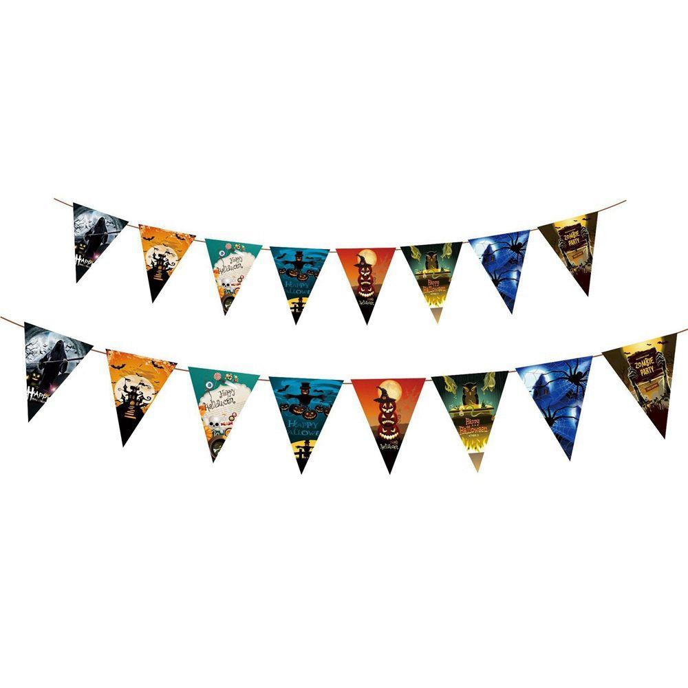 House Halloween Festival Ornaments Halloween Decor Hanging Garland Paper Chain Halloween Banner