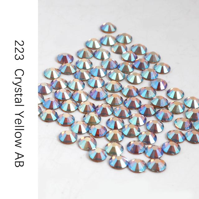 Стразы без горячей фиксации, кристалл Ab Ss3-Ss30, стразы для ногтей с плоской задней частью, стразы премиум-качества, блестящие стразы для ногтей, хрустальный камень
