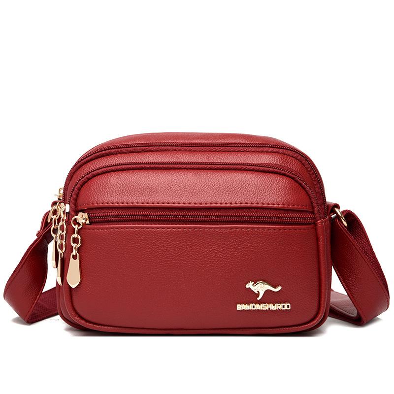 Women's Bag New Shoulder Bag Korean Version of Middle-aged Mother Bag Atmospheric Crossbody Bag for Women's Large Capacity Small Square Bag