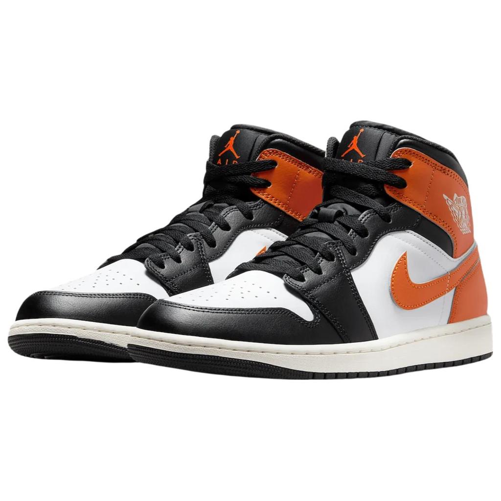 Кроссовки Air Jordan 1 Mid Shattered Backboard 2025 Унисекс Оранжевые Starfish Белые DQ8426-801