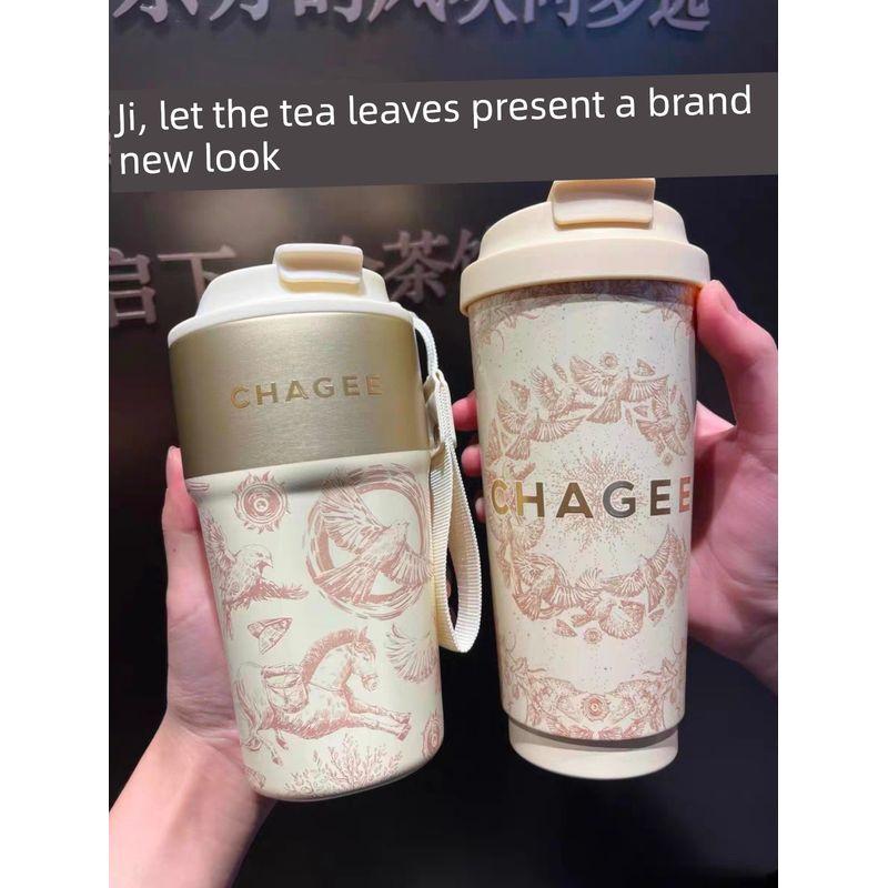 Термокружка Bawang Tea Ji Golden Wu Fuyao, большая емкость, ручная, бежевая, портативная, для одного напитка, кофейная кружка, подарок для мужчин и женщин